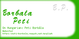 borbala peti business card